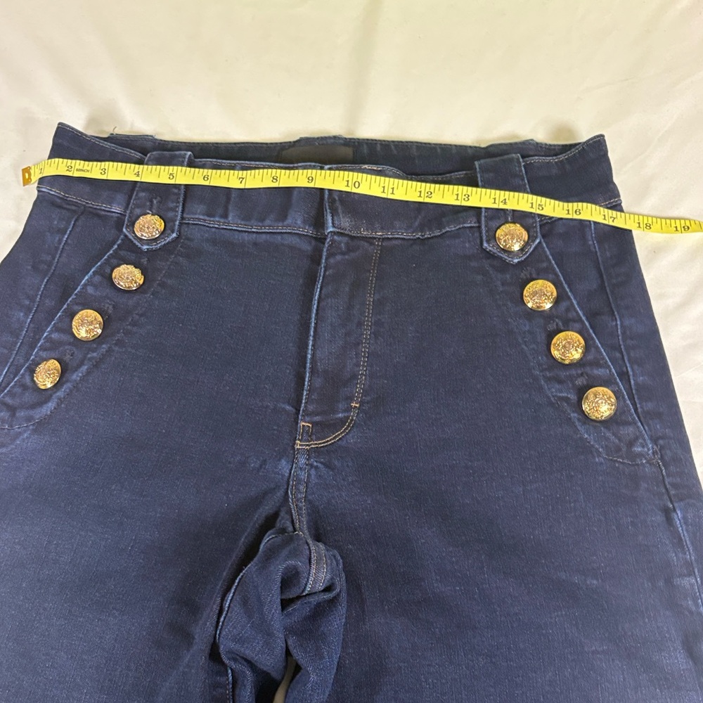 White House Black Market Blue Flare Jeans - Picture 3 of 8